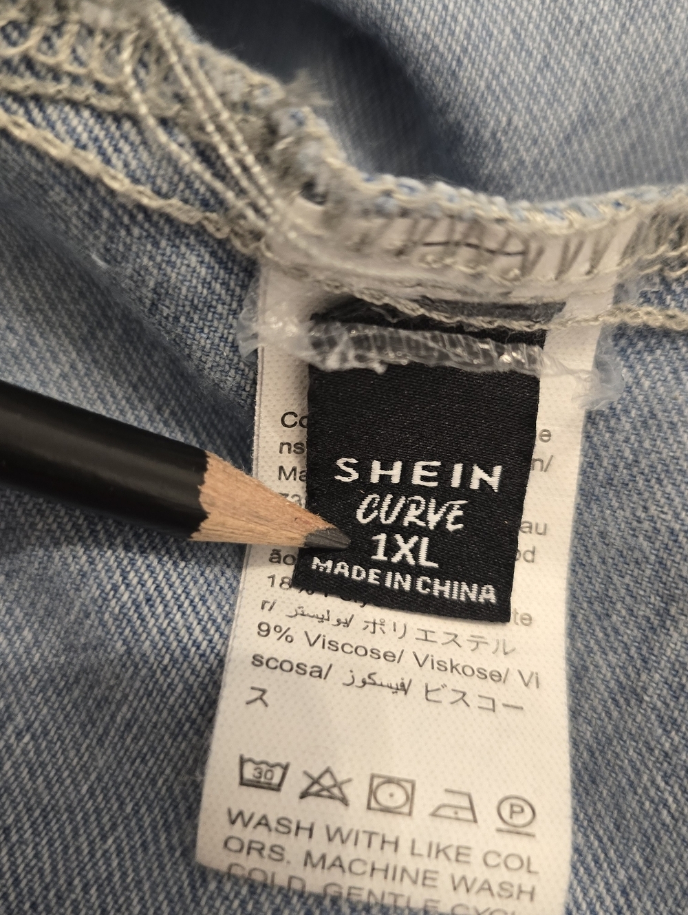 Distressed oversized Blue Collared Denim Jean Vest Size XL Button Front - Picture 2 of 8